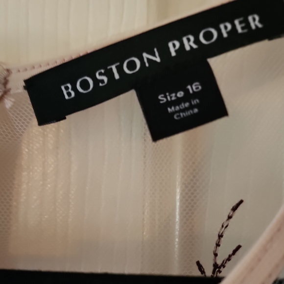 Boston Proper Floral Sleeveless Midi Dress Size 16 - Picture 2 of 7